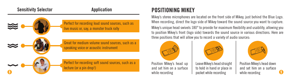 Positioning mikey | Blue Microphones Mikey User Manual | Page 5 / 8