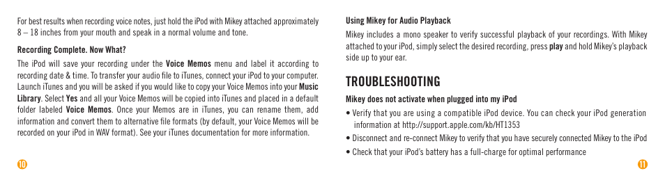 Troubleshooting | Blue Microphones Mikey User Manual | Page 6 / 8