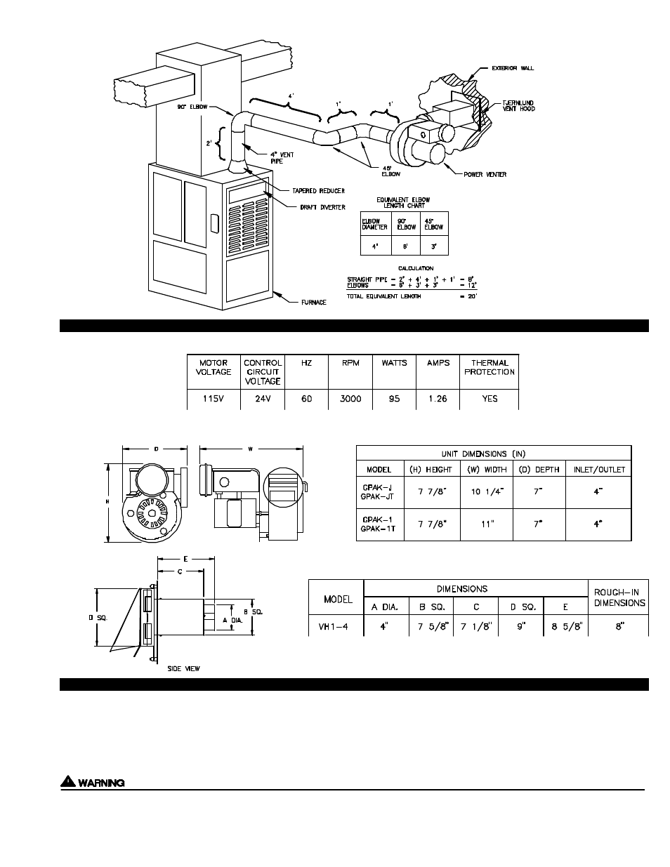 Tjernlund GPAK-J,JT,1,1T (Discontinued) 8504013 Rev 3 09/97 User Manual | Page 3 / 19