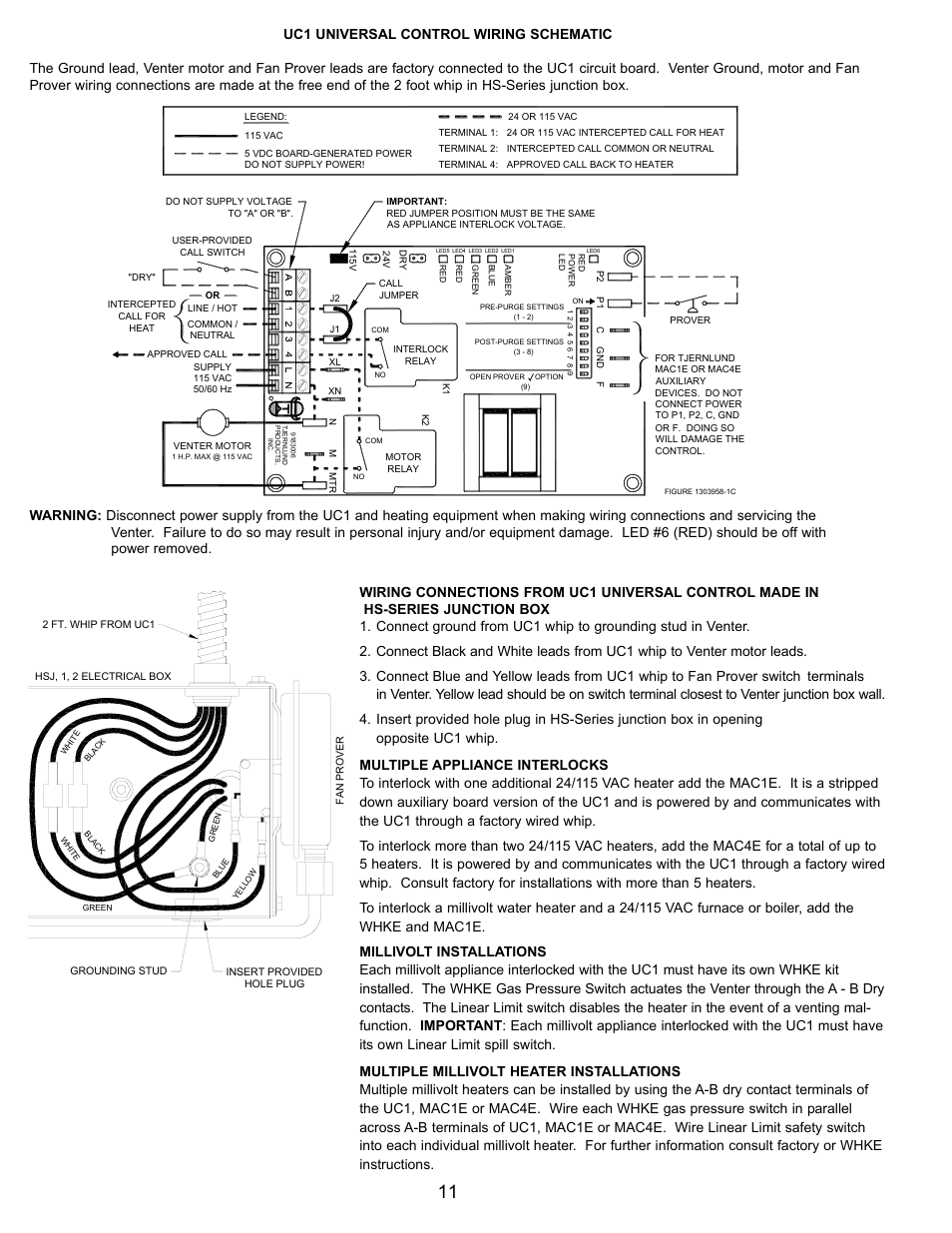 Tjernlund HSJ, 1, 2 Series with UC1 Universal Control (Version X.06) 8504106 Rev C 07/05 User Manual | Page 14 / 22