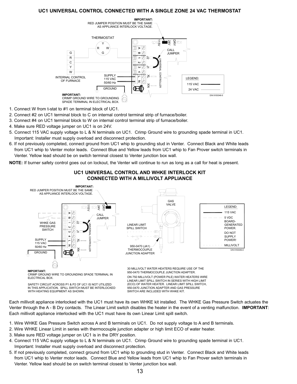 Tjernlund HSJ, 1, 2 Series with UC1 Universal Control (Version X.06) 8504106 Rev C 07/05 User Manual | Page 16 / 22