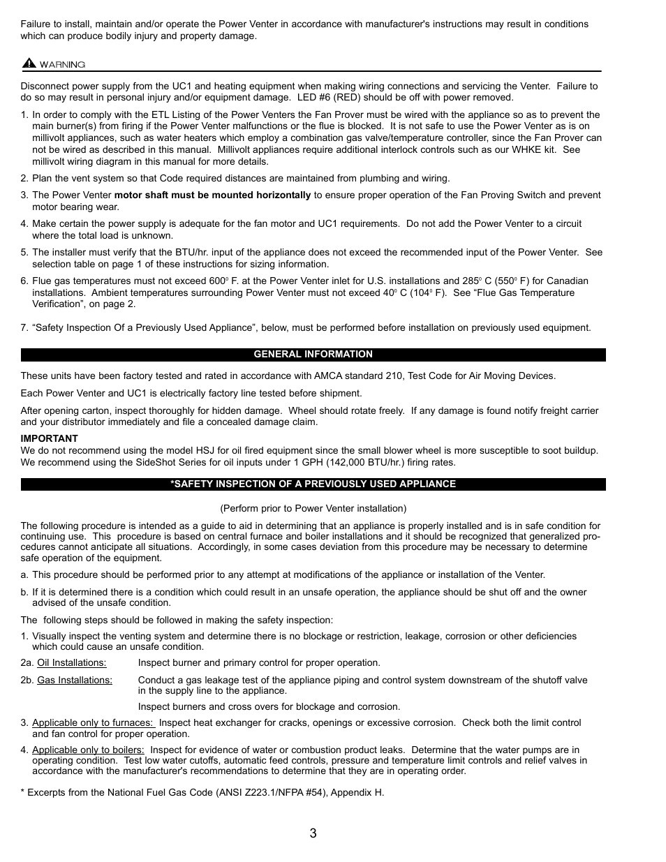 Tjernlund HSJ, 1, 2 Series with UC1 Universal Control (Version X.06) 8504106 Rev C 07/05 User Manual | Page 6 / 22