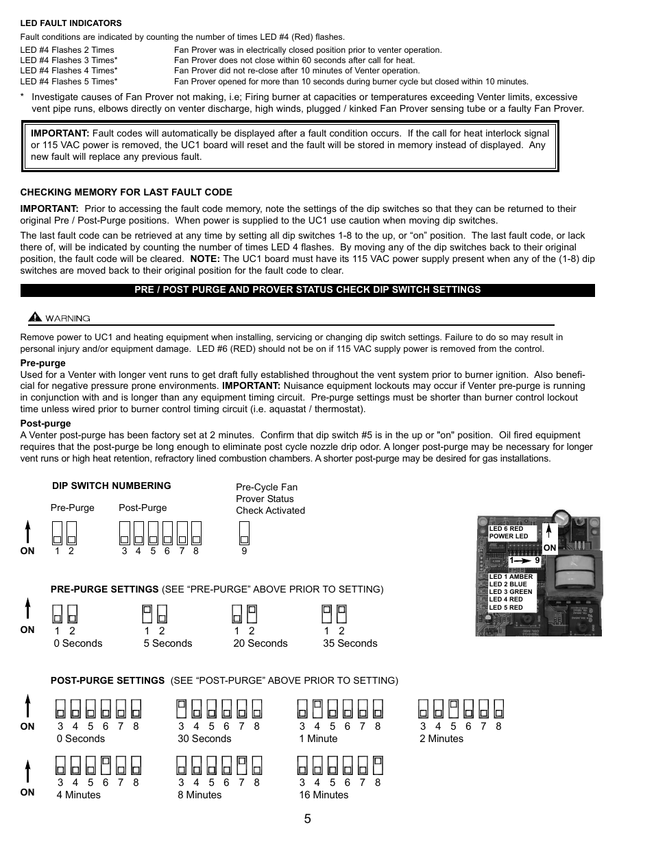 Tjernlund HSJ, 1, 2 Series with UC1 Universal Control (Version X.06) 8504106 Rev C 07/05 User Manual | Page 8 / 22