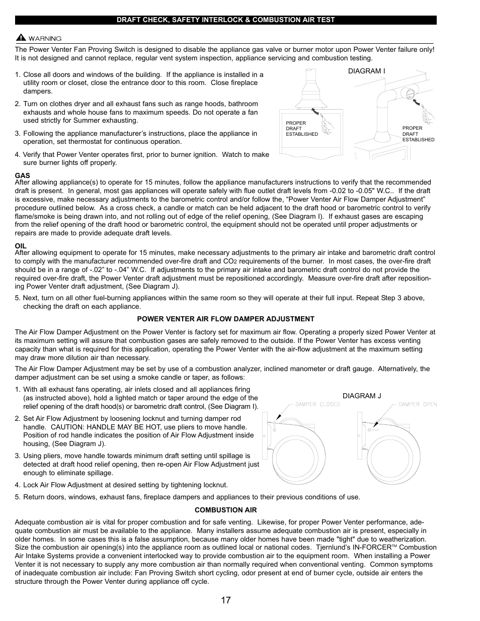Tjernlund HSJ, 1, 2 Series with UC1 Universal Control (Version X.04) 8504106 Rev B 05/03 User Manual | Page 18 / 20