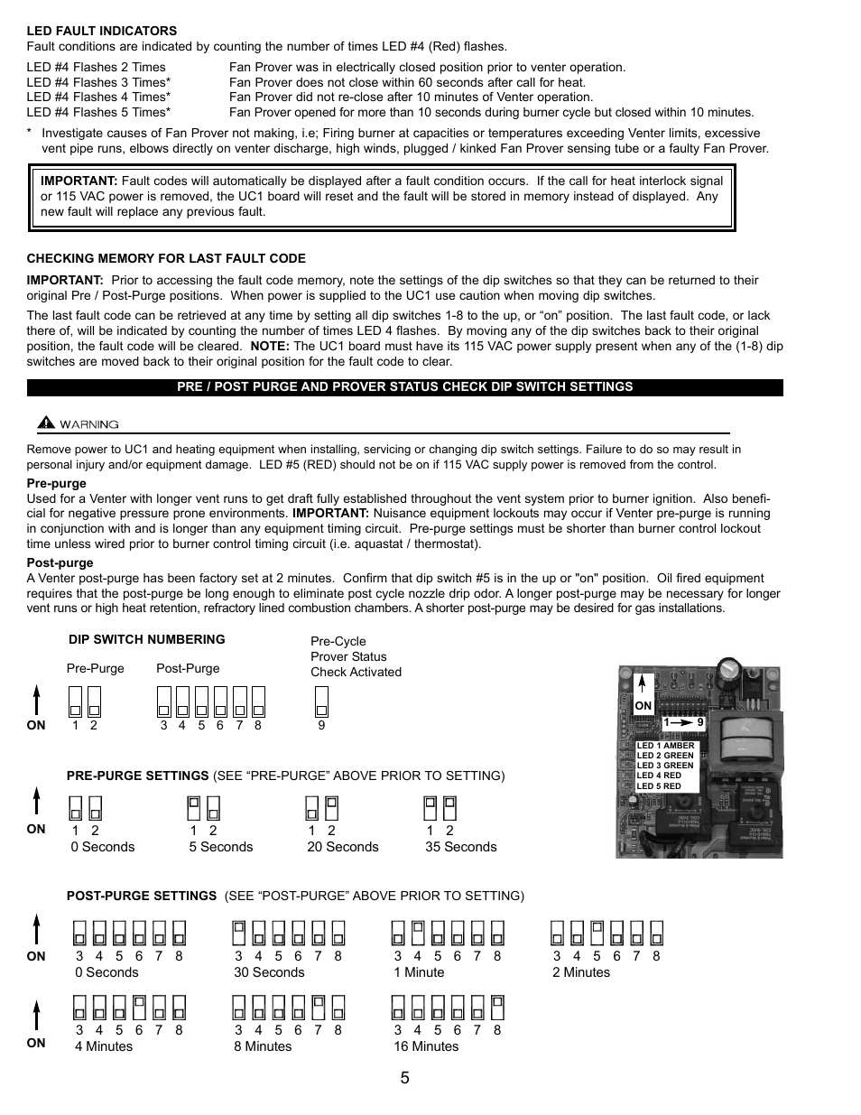 Tjernlund HSJ, 1, 2 Series with UC1 Universal Control (Version X.04) 8504106 Rev B 05/03 User Manual | Page 6 / 20