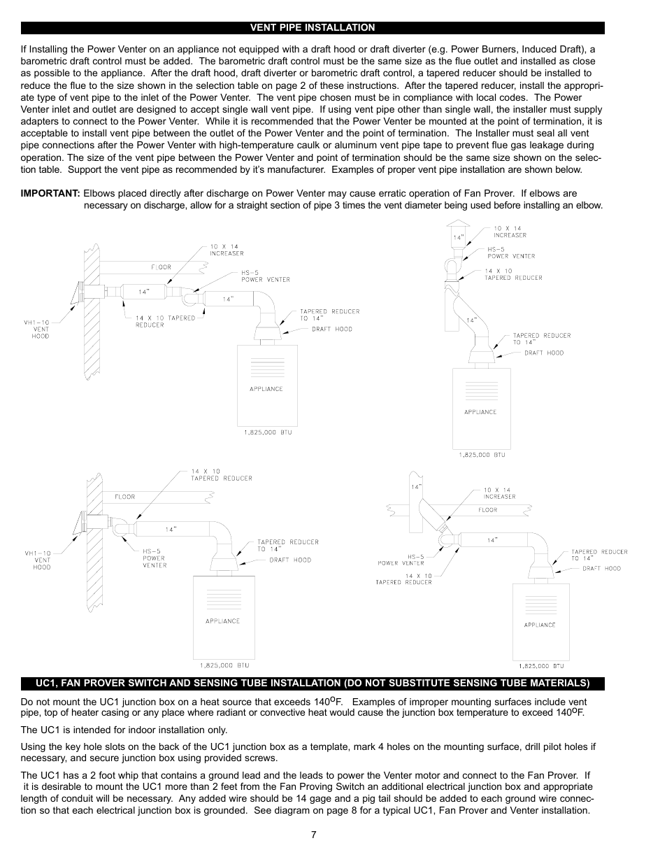 Tjernlund HS3,4,5 Series with UC1 Universal Control (Version X.06) 8504111 Rev C 07/05 User Manual | Page 10 / 18