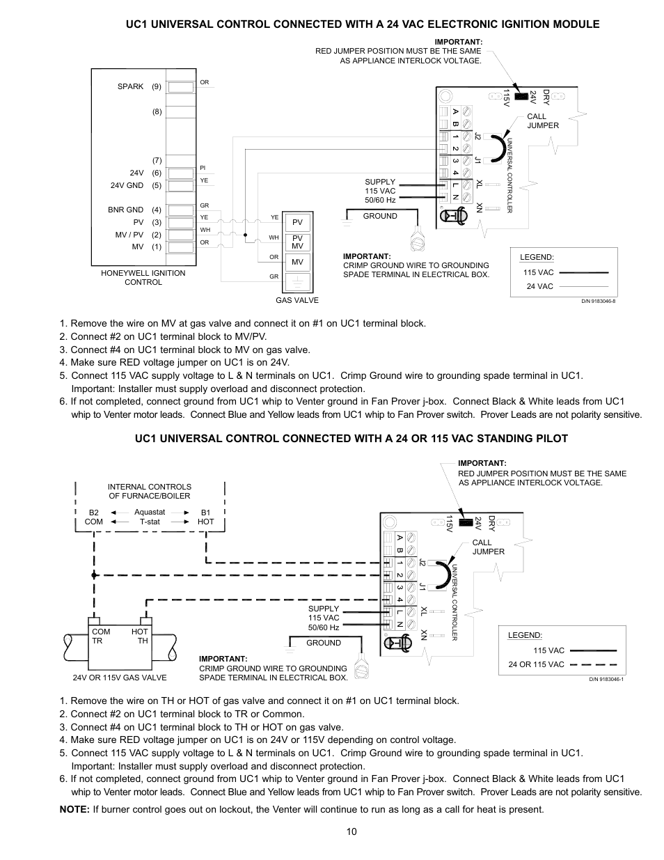 Tjernlund HS3,4,5 Series with UC1 Universal Control (Version X.06) 8504111 Rev C 07/05 User Manual | Page 13 / 18