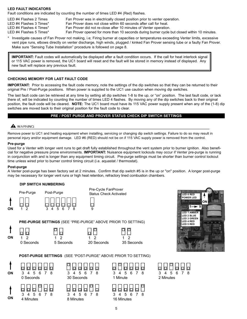 Tjernlund HS3,4,5 Series with UC1 Universal Control (Version X.06) 8504111 Rev C 07/05 User Manual | Page 8 / 18