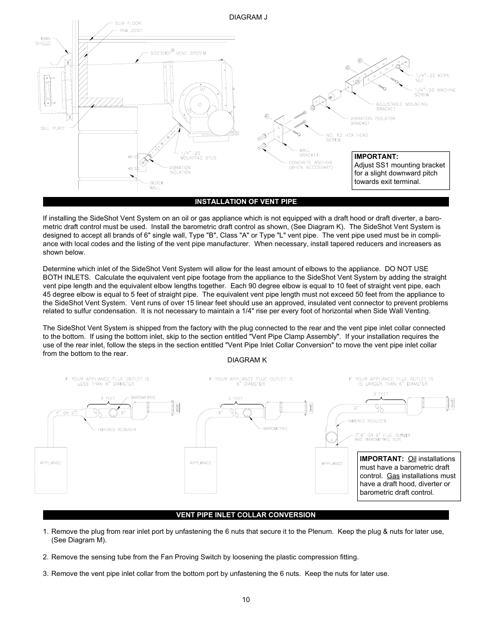 Tjernlund SS1 SideShot with UC1 Universal Control (Version X.06) 8504102 Rev D 07/05  User Manual | Page 13 / 26