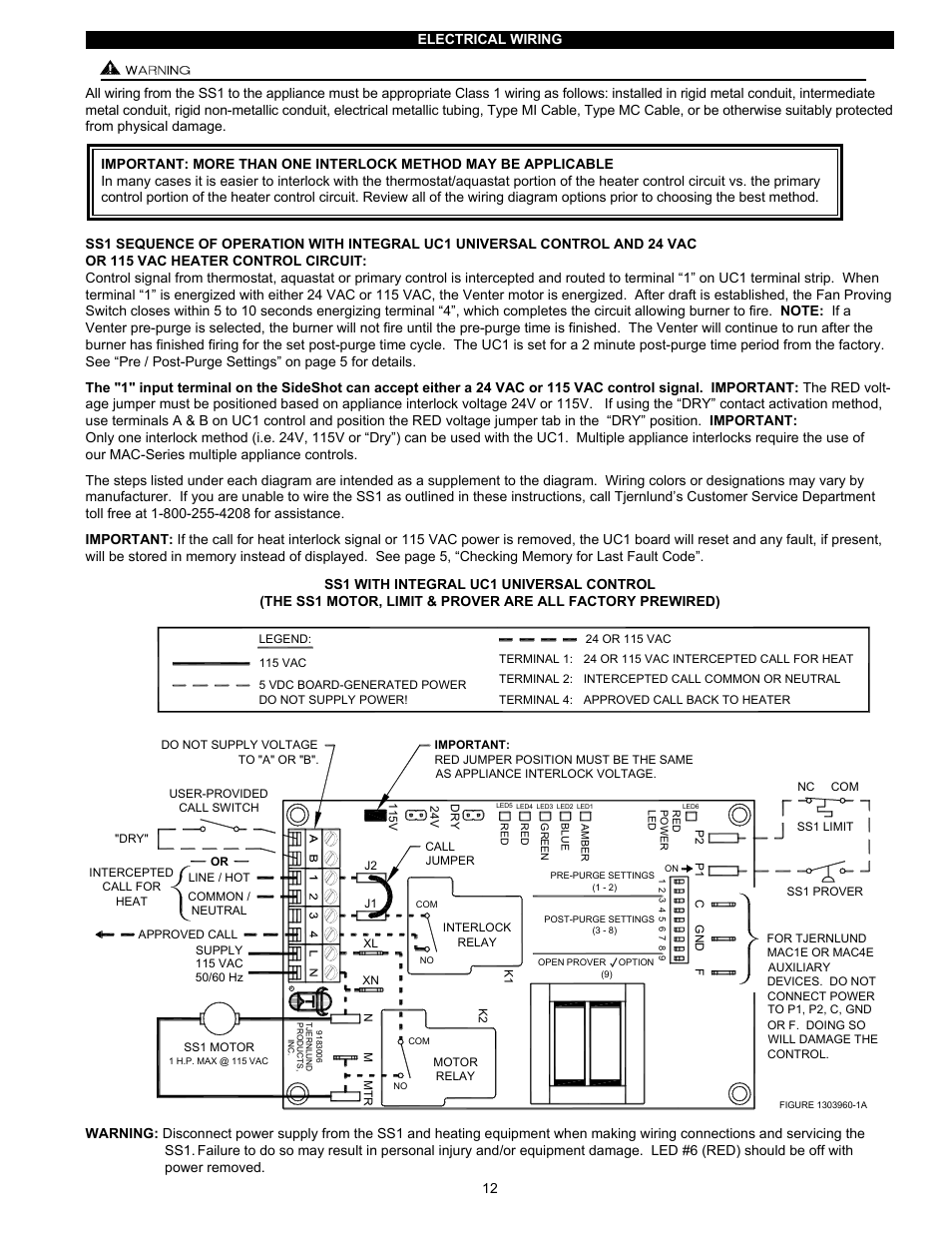 Tjernlund SS1 SideShot with UC1 Universal Control (Version X.06) 8504102 Rev D 07/05  User Manual | Page 15 / 26