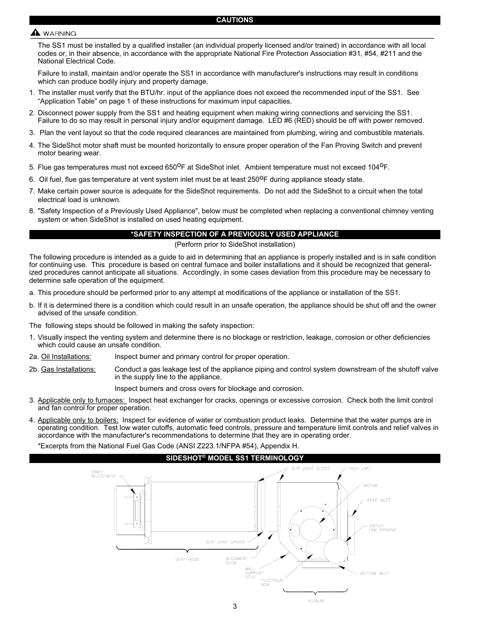 Tjernlund SS1 SideShot with UC1 Universal Control (Version X.06) 8504102 Rev D 07/05  User Manual | Page 6 / 26