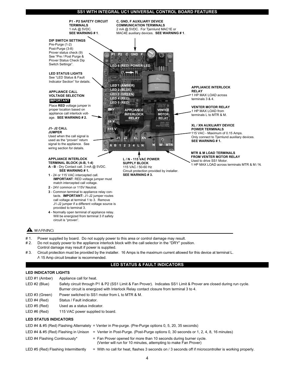 Tjernlund SS1 SideShot with UC1 Universal Control (Version X.06) 8504102 Rev D 07/05  User Manual | Page 7 / 26