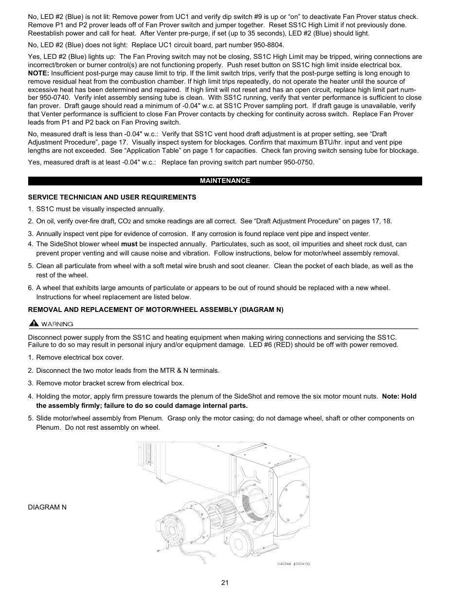 Tjernlund SS1C SideShot with UC1 Universal Control (Version X.06) 8504103 Rev D 07/05 User Manual | Page 24 / 26