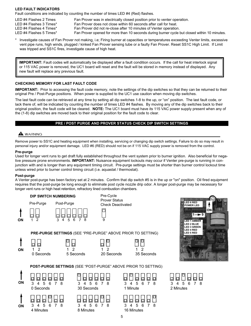 Tjernlund SS1C SideShot with UC1 Universal Control (Version X.06) 8504103 Rev D 07/05 User Manual | Page 8 / 26