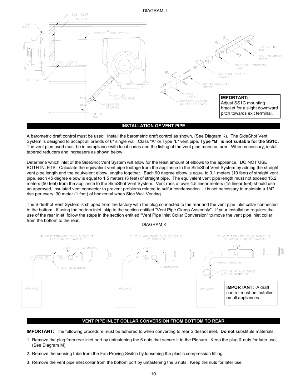 Tjernlund SS1C SideShot with UC1 Universal Control (Version X.04) 8504103 Rev C 02/04 User Manual | Page 11 / 24