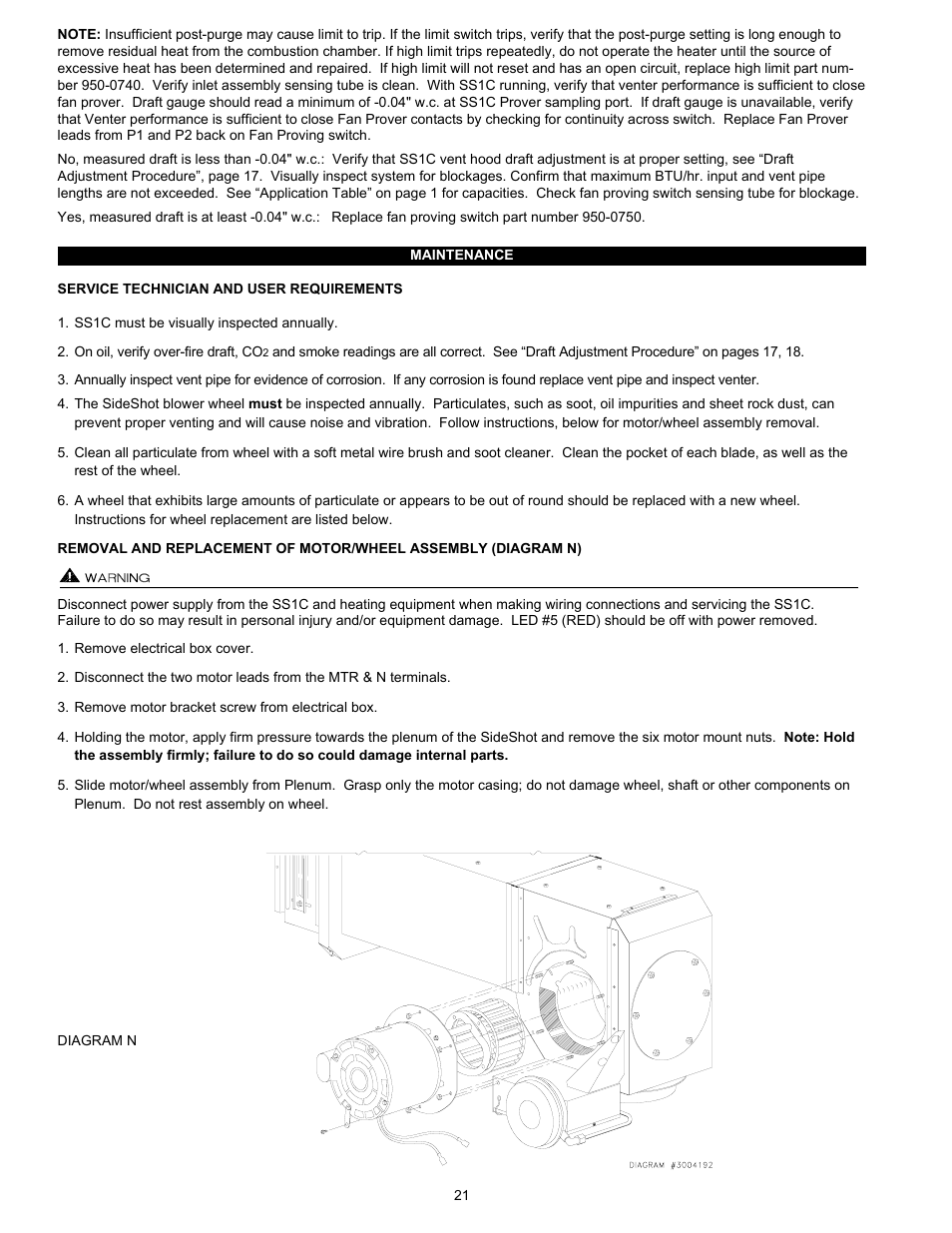 Tjernlund SS1C SideShot with UC1 Universal Control (Version X.04) 8504103 Rev C 02/04 User Manual | Page 22 / 24