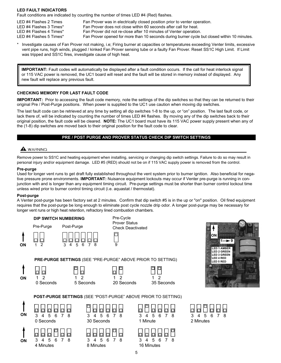 Tjernlund SS1C SideShot with UC1 Universal Control (Version X.04) 8504103 Rev C 02/04 User Manual | Page 6 / 24