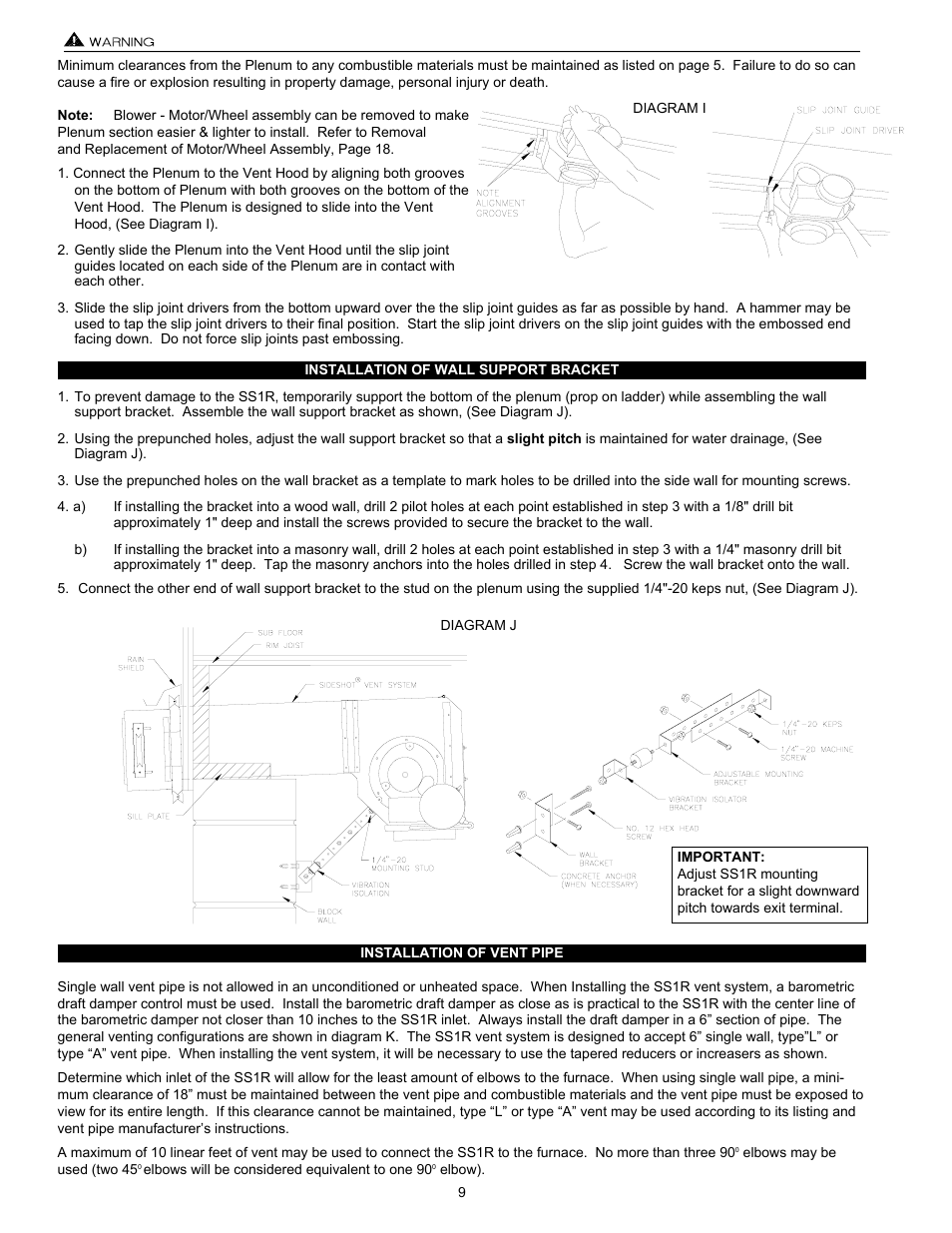 Tjernlund SS1R SideShot (Discontinued) with UC1 Universal Control (Version X.06) 8504117 Rev B 02/06 User Manual | Page 10 / 23