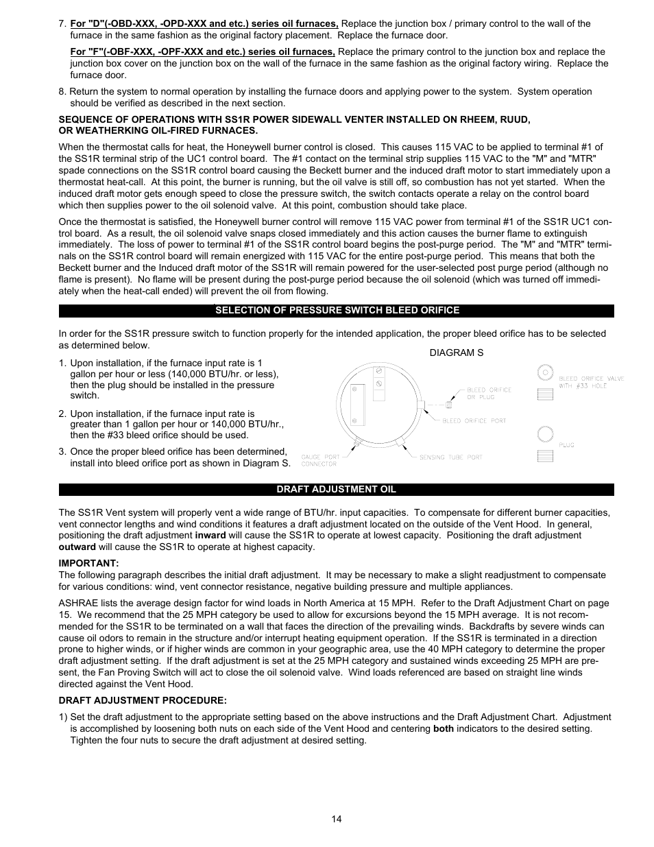Tjernlund SS1R SideShot (Discontinued) with UC1 Universal Control (Version X.06) 8504117 Rev B 02/06 User Manual | Page 15 / 23