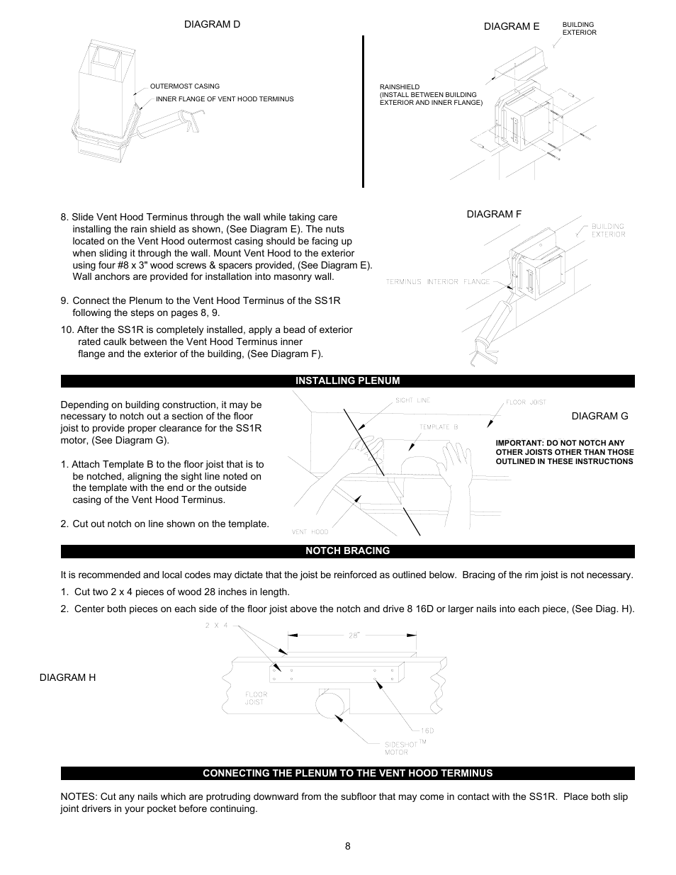 Tjernlund SS1R SideShot (Discontinued) with UC1 Universal Control (Version X.06) 8504117 Rev B 02/06 User Manual | Page 9 / 23