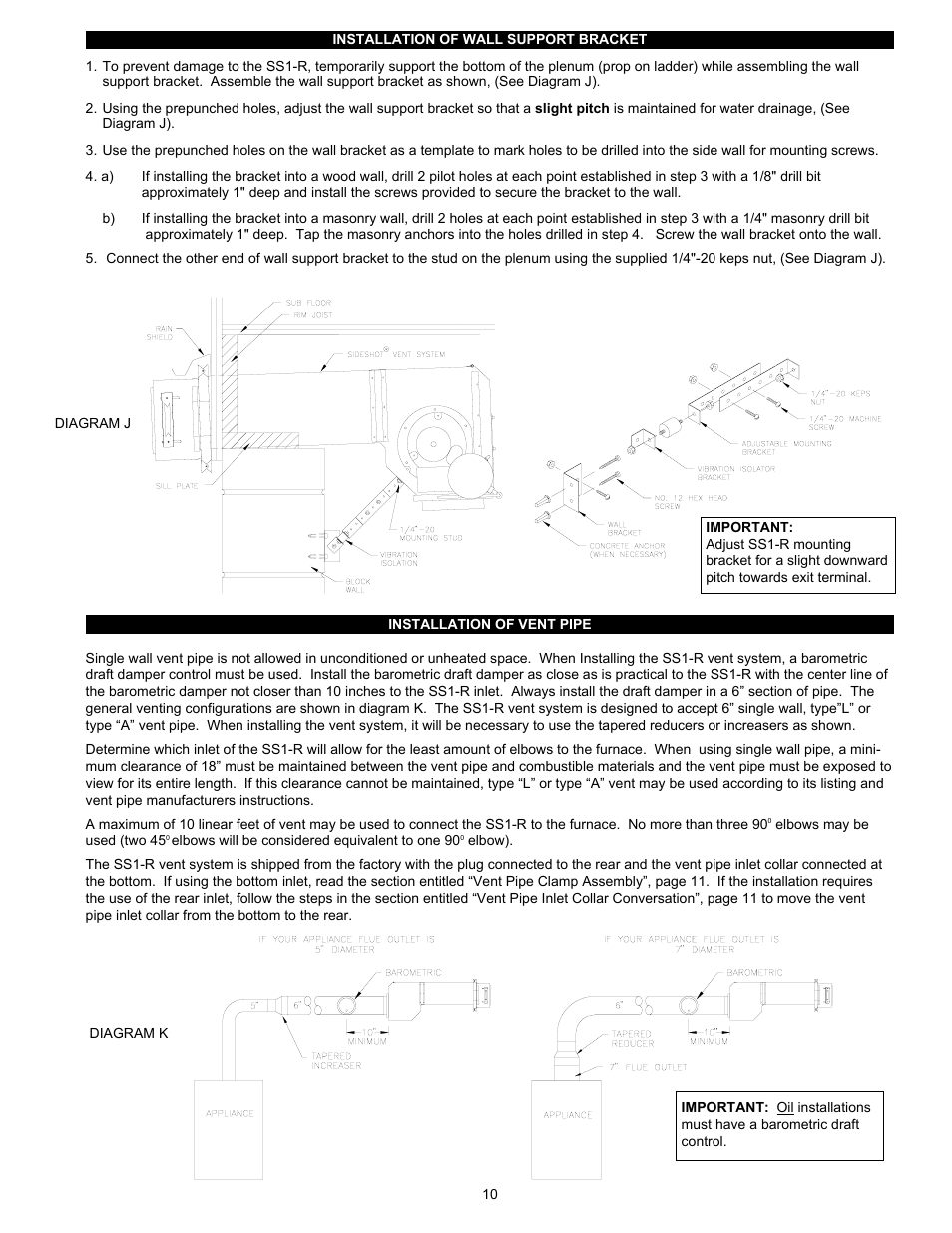 Tjernlund SS1R SideShot (Discontinued) with UC1 Universal Control (Version X.04) 8504117 Rev 02/04 User Manual | Page 11 / 20