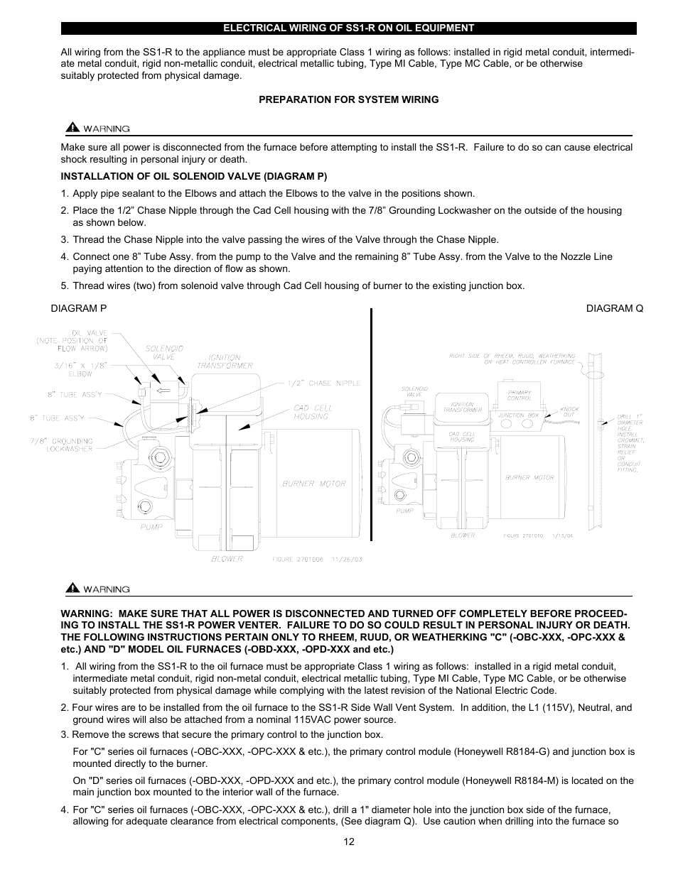 Tjernlund SS1R SideShot (Discontinued) with UC1 Universal Control (Version X.04) 8504117 Rev 02/04 User Manual | Page 13 / 20