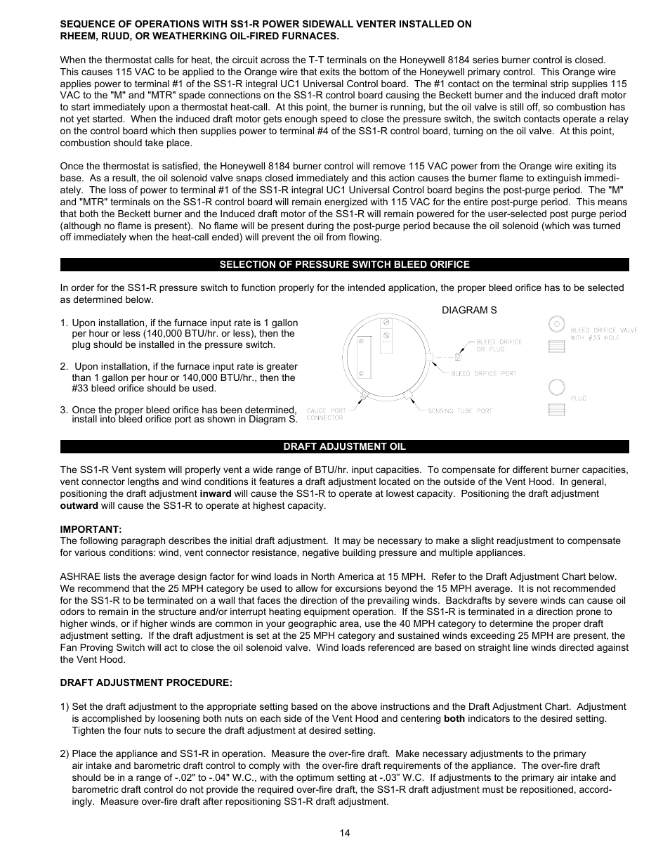 Tjernlund SS1R SideShot (Discontinued) with UC1 Universal Control (Version X.04) 8504117 Rev 02/04 User Manual | Page 15 / 20