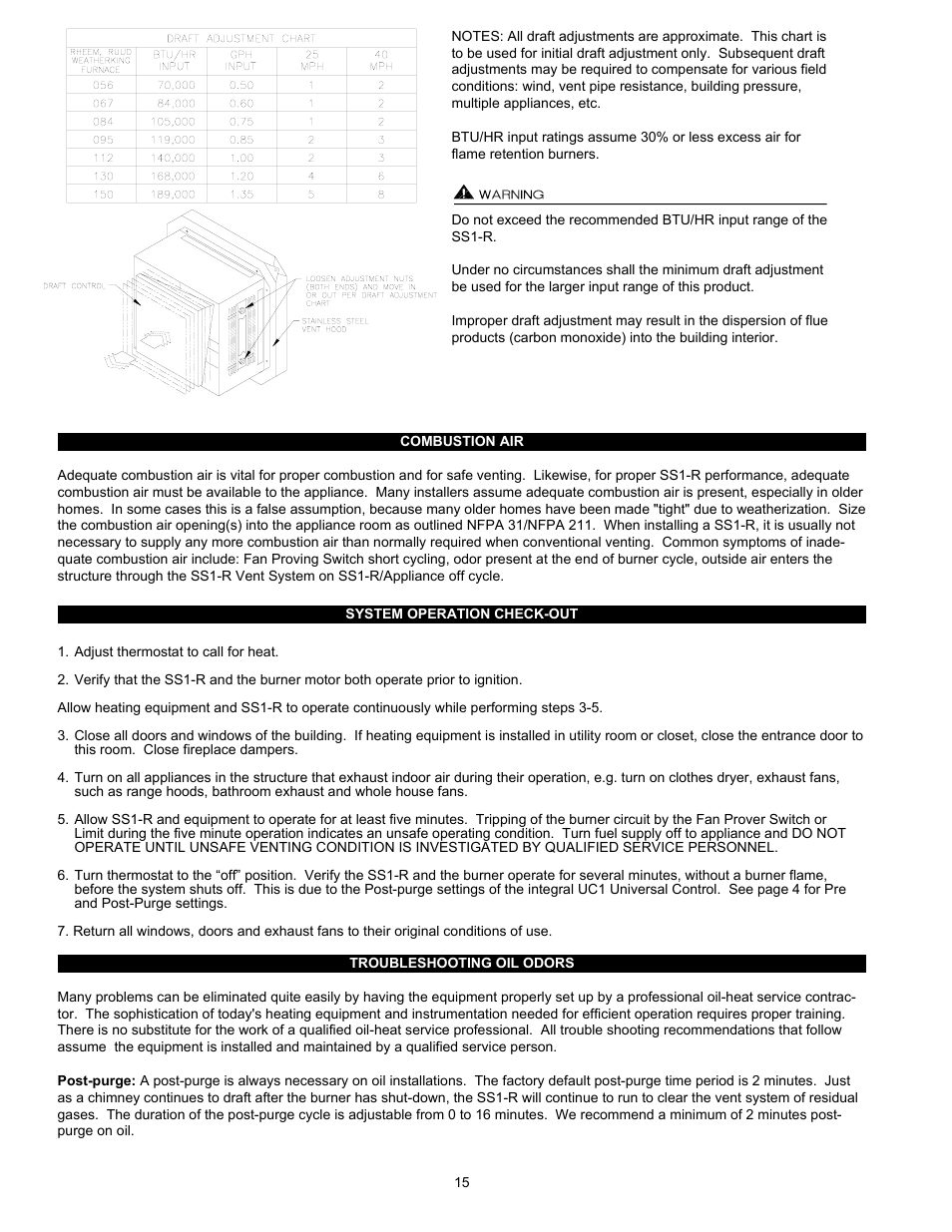 Tjernlund SS1R SideShot (Discontinued) with UC1 Universal Control (Version X.04) 8504117 Rev 02/04 User Manual | Page 16 / 20