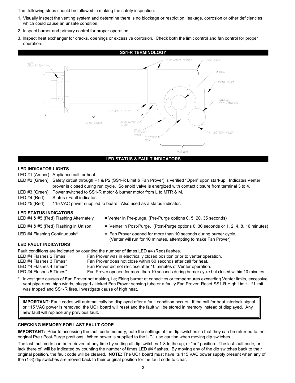 Tjernlund SS1R SideShot (Discontinued) with UC1 Universal Control (Version X.04) 8504117 Rev 02/04 User Manual | Page 4 / 20