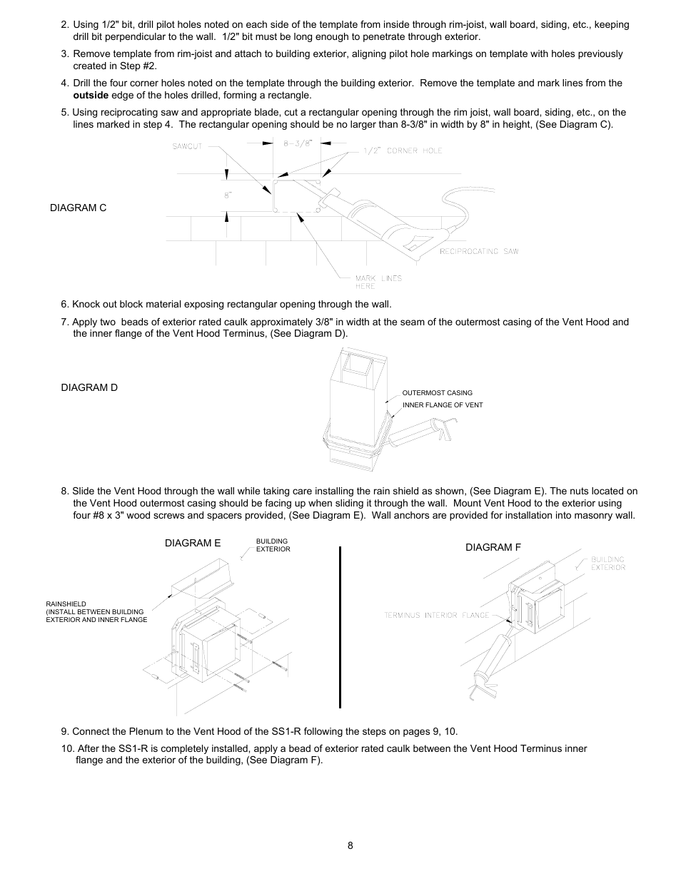 Tjernlund SS1R SideShot (Discontinued) with UC1 Universal Control (Version X.04) 8504117 Rev 02/04 User Manual | Page 9 / 20