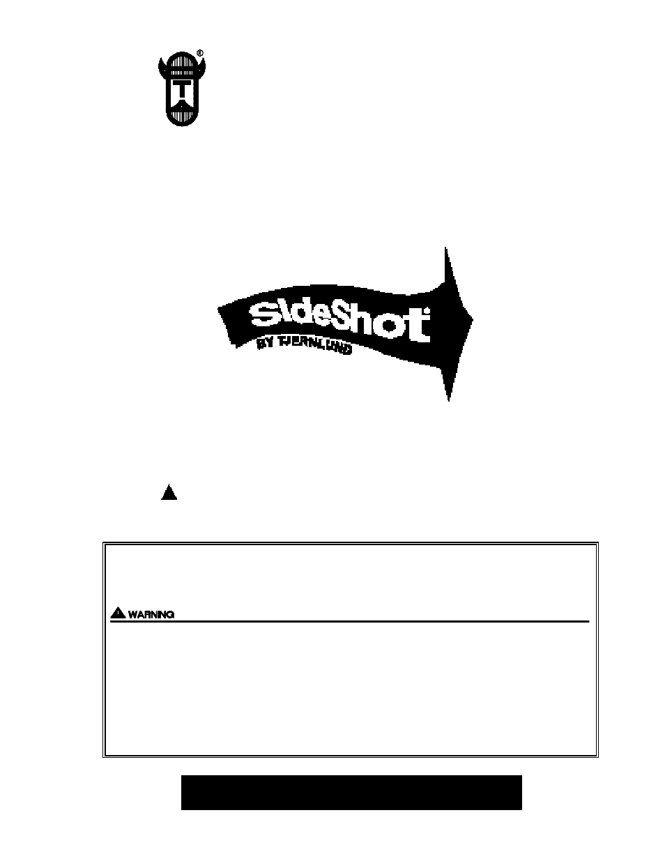 Tjernlund SS1R SideShot (Discontinued Version - Pre UC1 Universal Control) 8504046 Rev 05/95 User Manual | 20 pages