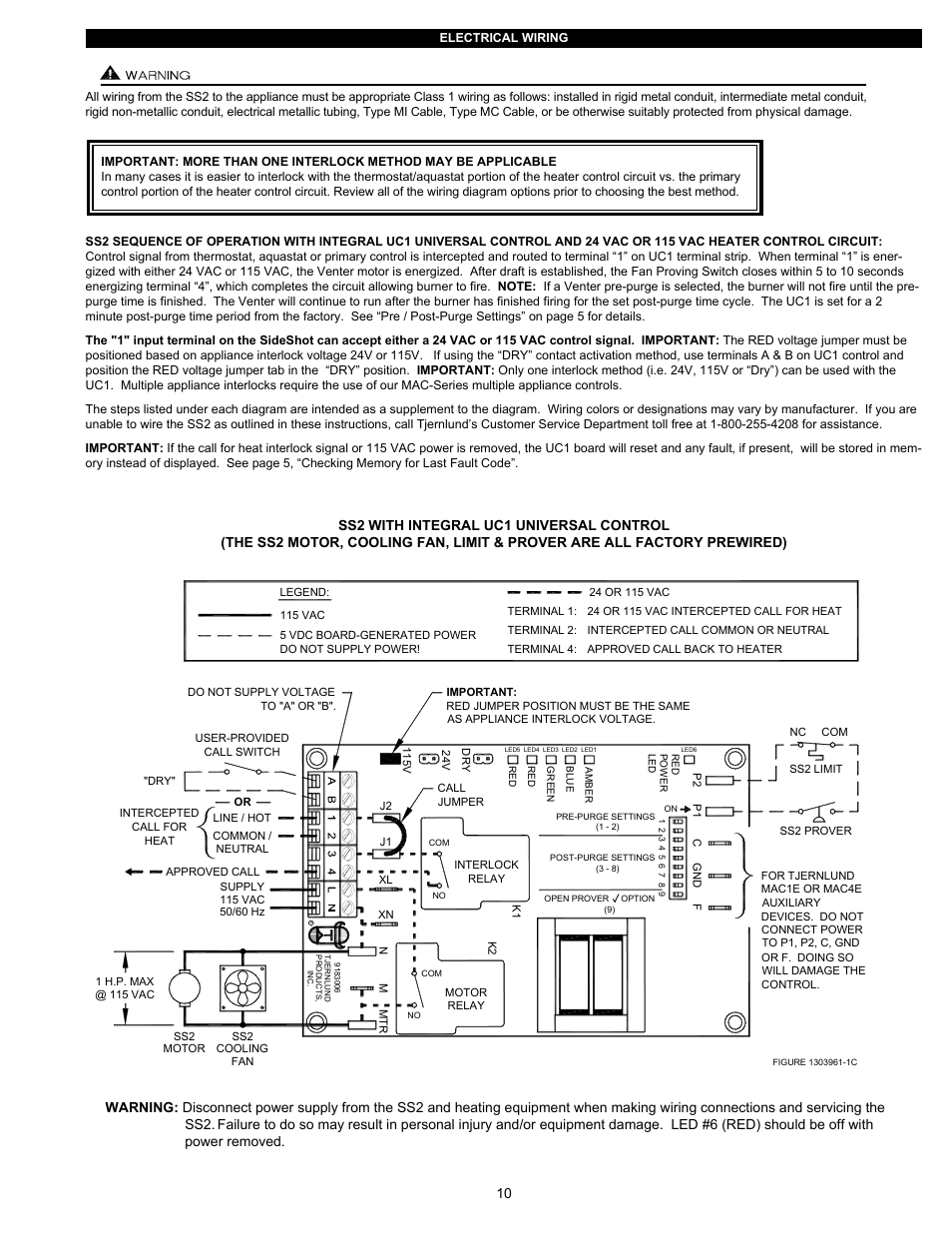 Tjernlund SS2 SideShot with UC1 Universal Control (Version X.06) 8504105 Rev C 07/05 User Manual | Page 13 / 22