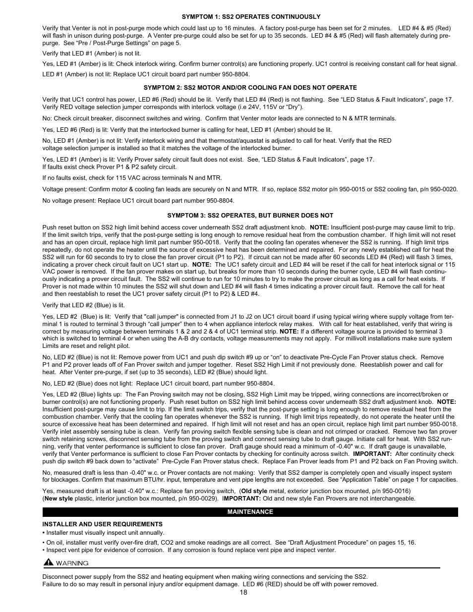 Tjernlund SS2 SideShot with UC1 Universal Control (Version X.06) 8504105 Rev C 07/05 User Manual | Page 21 / 22