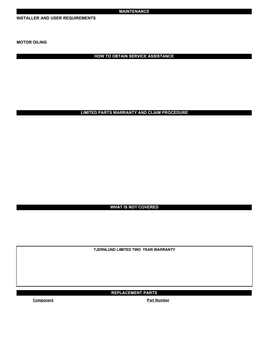 Tjernlund SS2G SideShot (Discontinued) 8504075 Rev 1 11/98 User Manual | Page 14 / 14