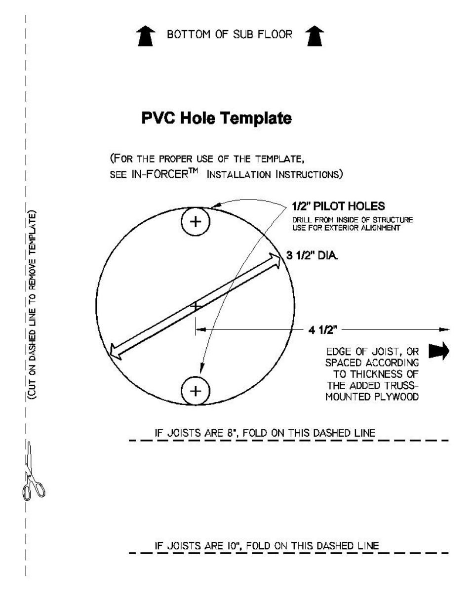 Template may not be to scale | Tjernlund PAI-2T Fresh Air In-Forcer (Discontinued) 8504039 Rev A 06/00 User Manual | Page 15 / 15