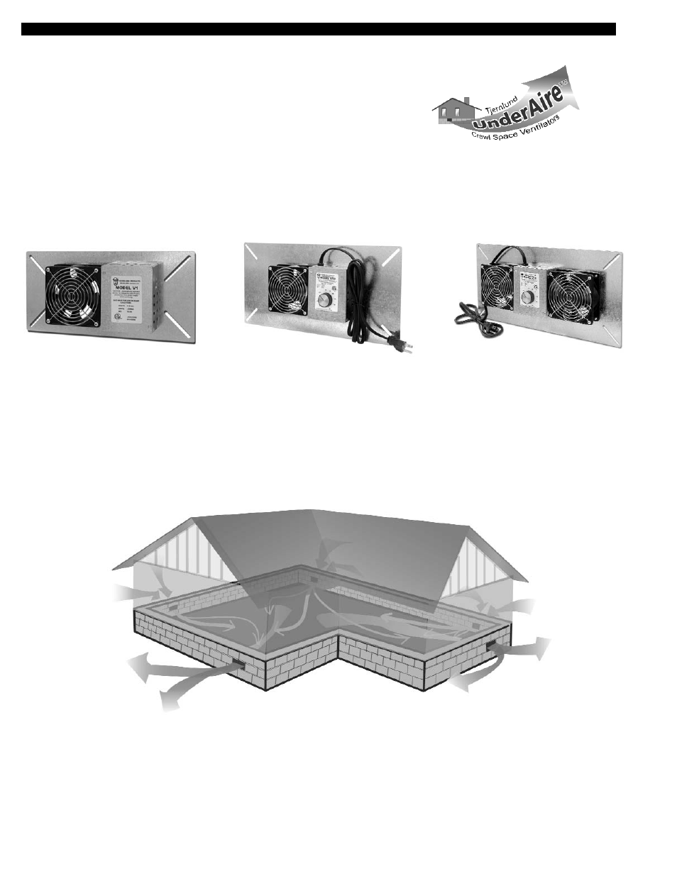 Underaire, Crawl space ventiltors | Tjernlund FV1 Crawl Space Vent 8504143 User Manual | Page 4 / 4