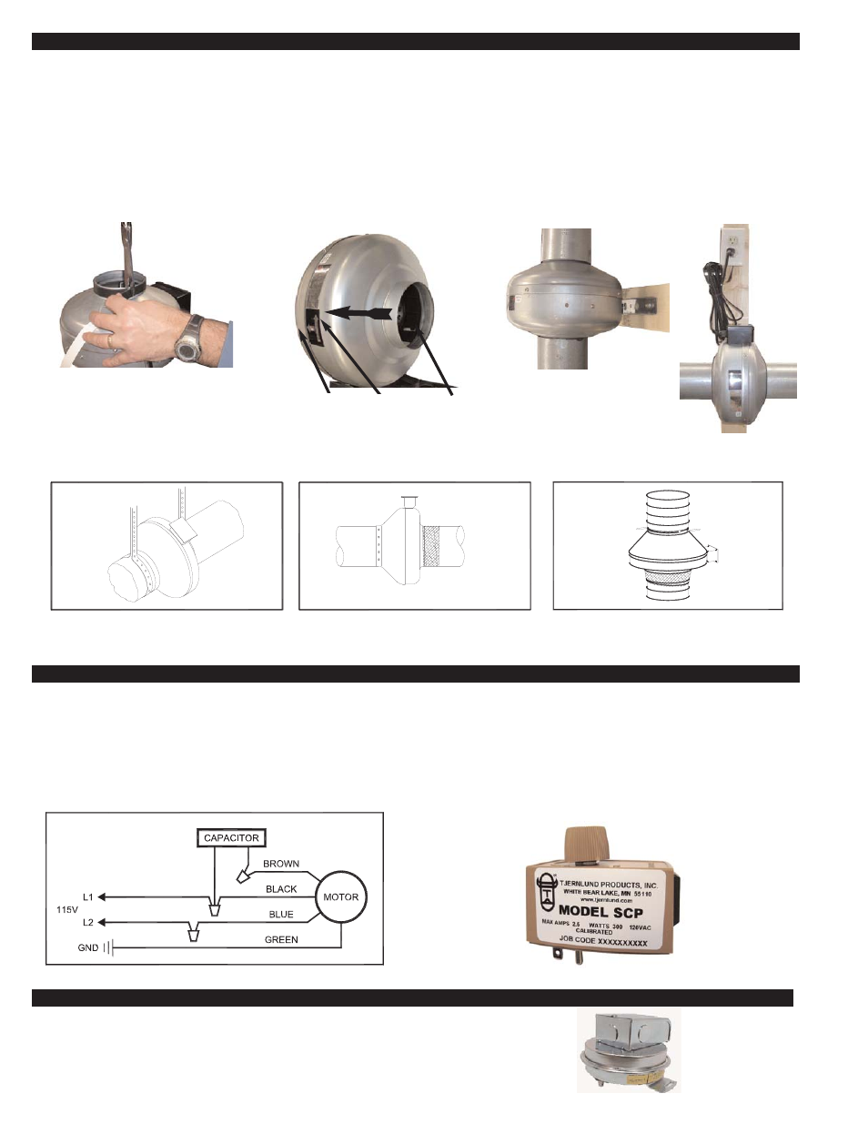 Tjernlund M Series Metal High Pressure Duct Boosters 8504147 Rev B 02/10 User Manual | Page 2 / 2