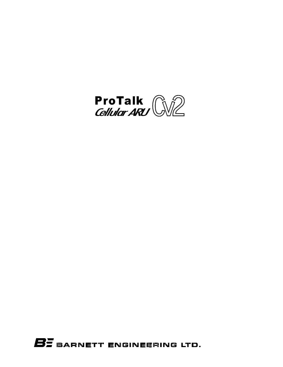 Barnett Engineering Pro Talk ARU CV2 User Manual | 44 pages