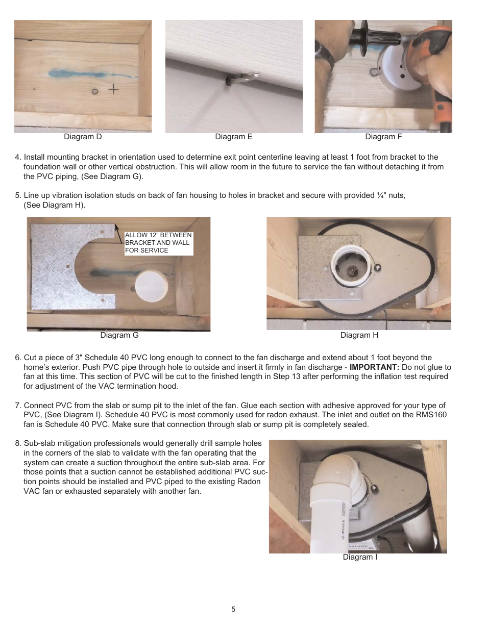 Tjernlund RMS160 Radon Vac 8504183 User Manual | Page 5 / 7