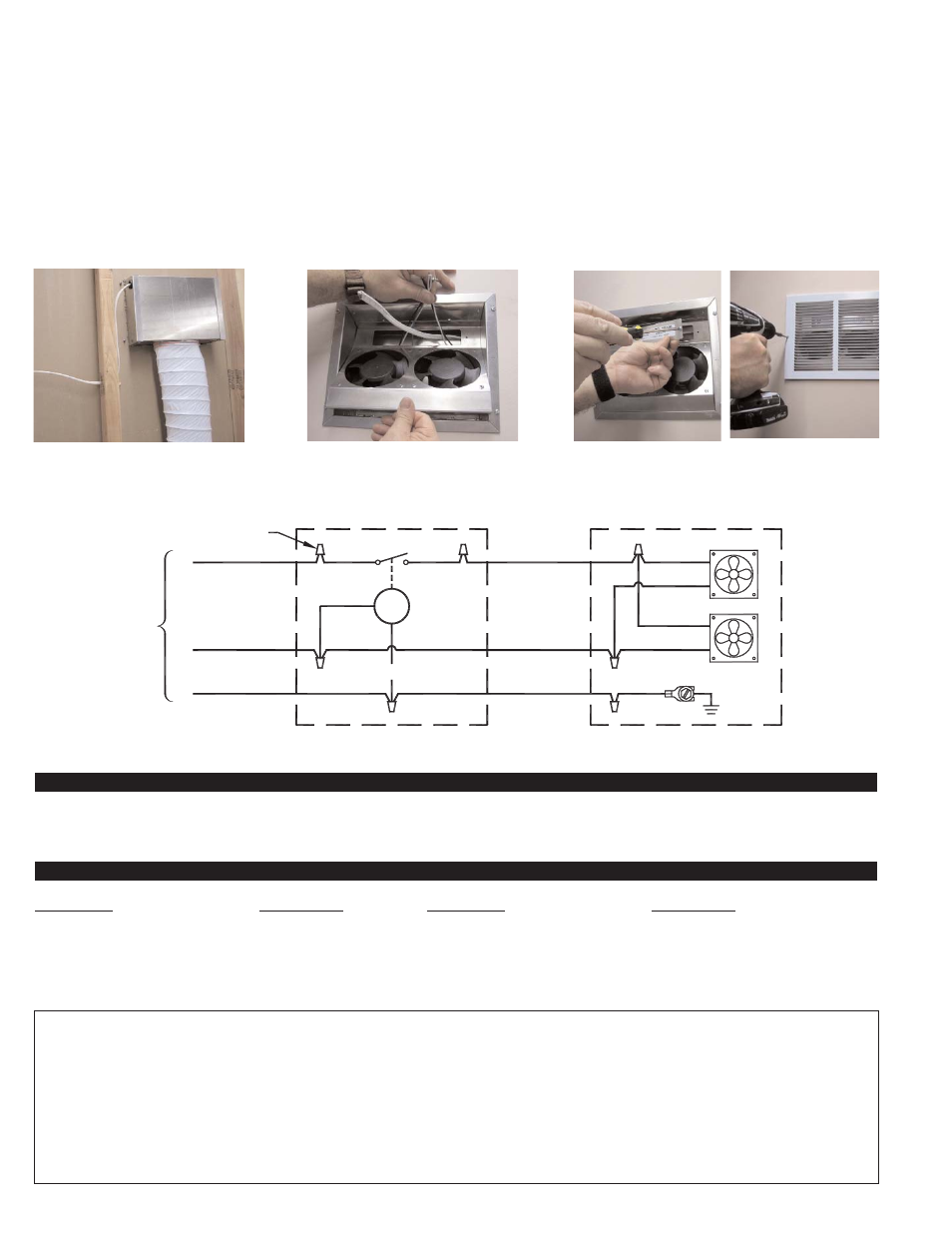 Sure dry, Model sd140 fan & timer wiring connections | Tjernlund SD140 Sure Dry Shower Drying System 8504188 User Manual | Page 4 / 4