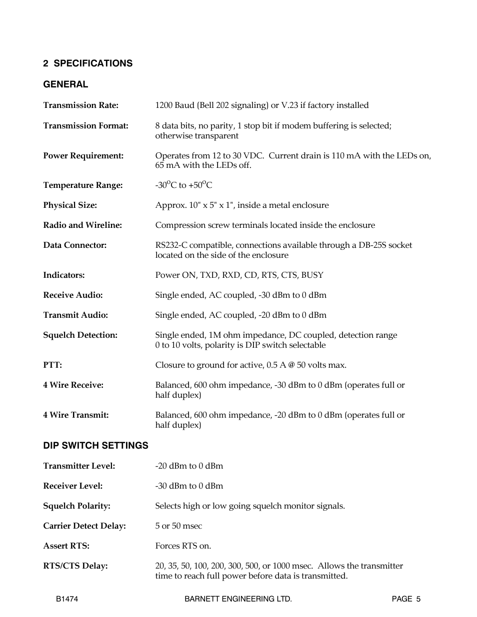 Barnett Engineering B1474 User Manual | Page 6 / 26