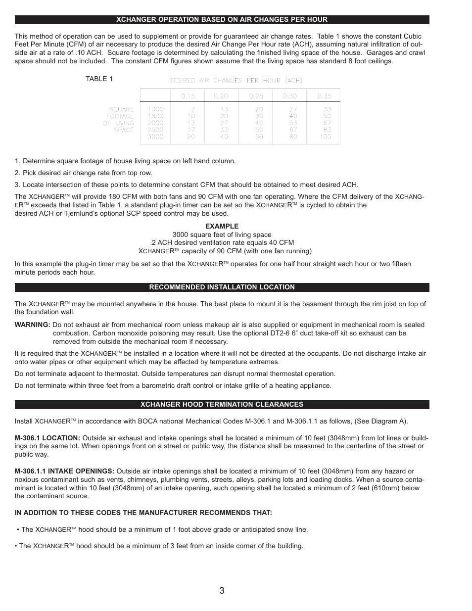 Tjernlund X2D XCHANGER Reversible Basement Fan 8504164 Rev C 07/14 User Manual | Page 4 / 8