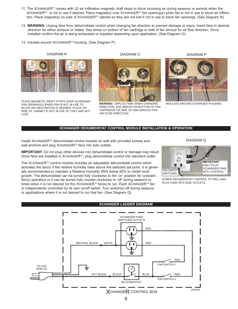 Tjernlund X2D XCHANGER Reversible Basement Fan 8504164 Rev C 07/14 User Manual | Page 7 / 8