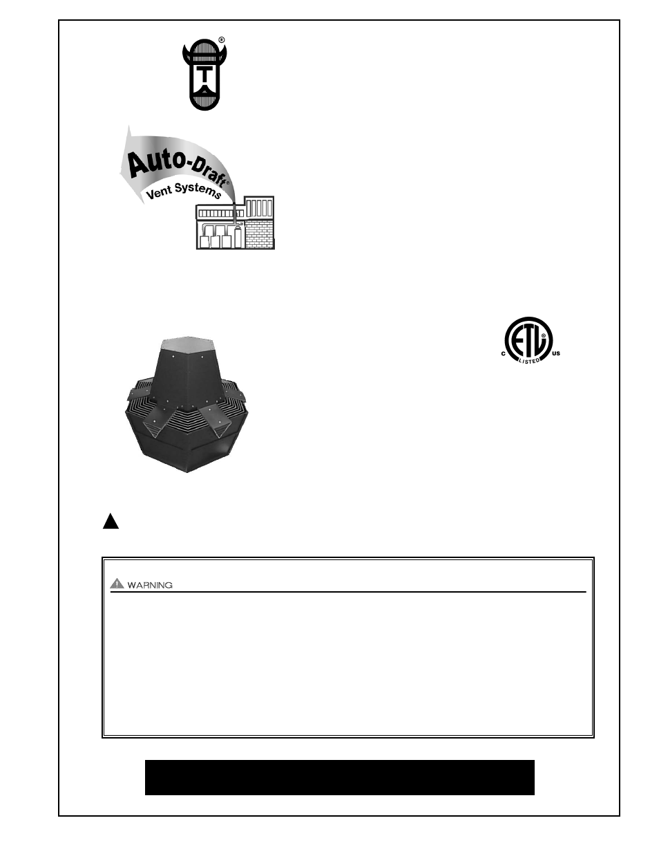 Tjernlund Auto-Draft FSAD & VSAD Series Inducers 8504090 Rev 11/00 User Manual | 20 pages