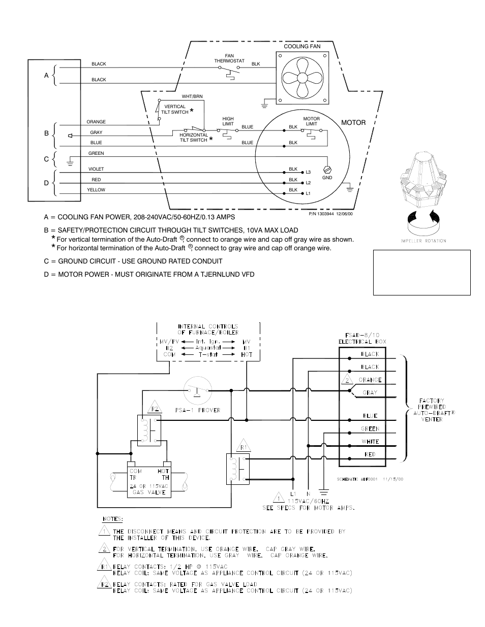 Tjernlund Auto-Draft FSAD & VSAD Series Inducers 8504090 Rev 11/00 User Manual | Page 11 / 20