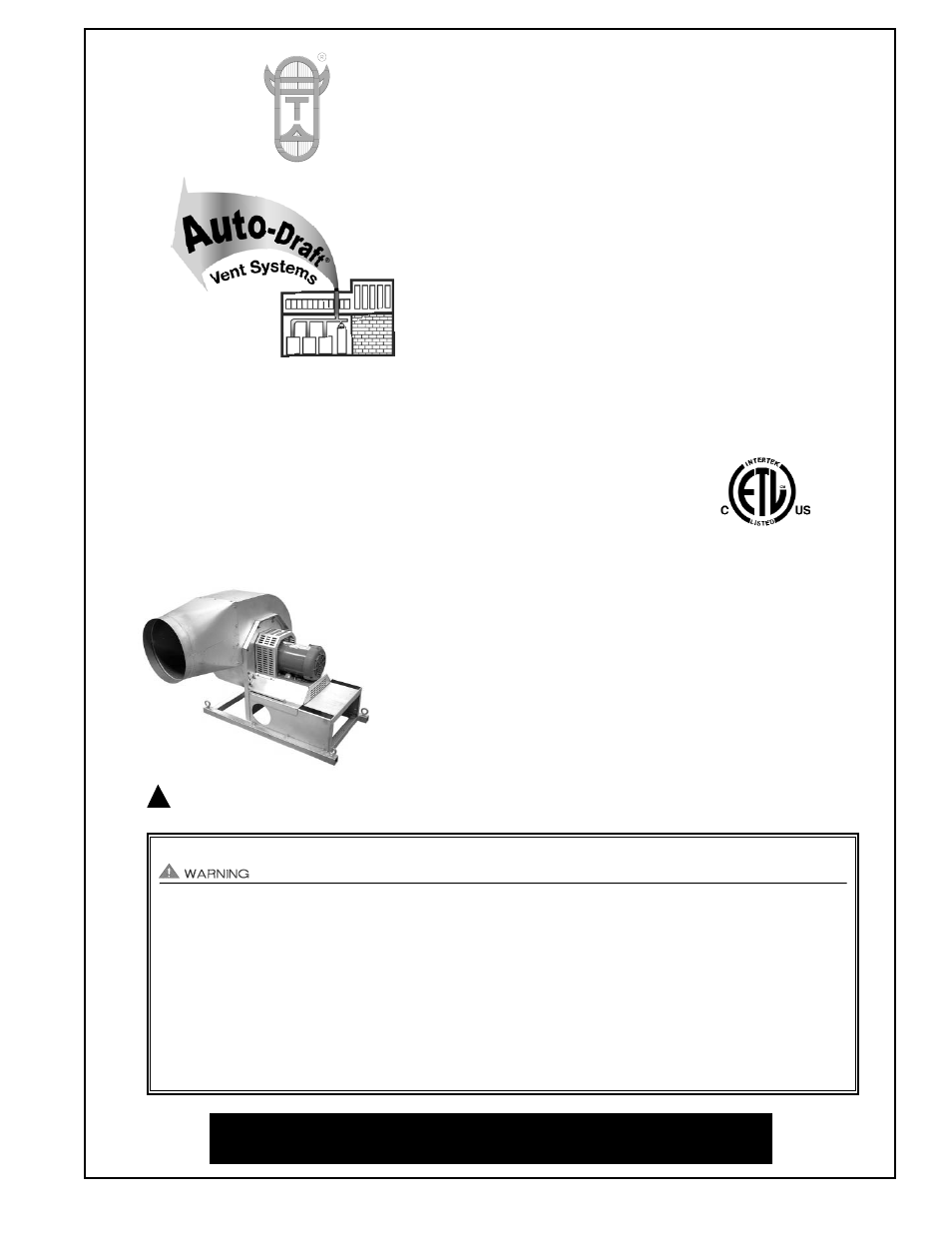 Tjernlund VSUB Series Universal Blowers for Combustion Air or Draft  8504114 User Manual | 16 pages