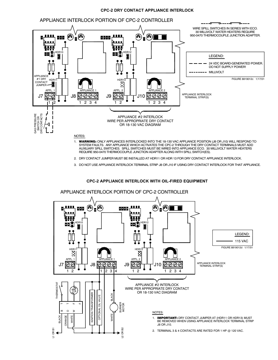 Appliance interlock portion of cpc-2 controller | Tjernlund CPC-2 Constant Pressure Controller (Discontinued) 8504091 Rev A 03/01 User Manual | Page 15 / 17