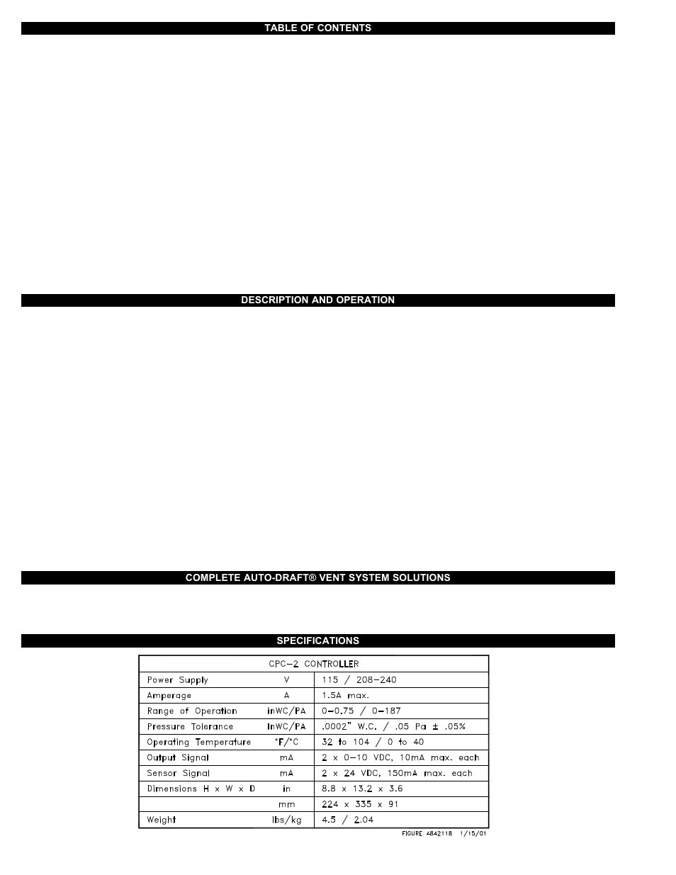 Tjernlund CPC-2 Constant Pressure Controller (Discontinued) 8504091 Rev A 03/01 User Manual | Page 4 / 17