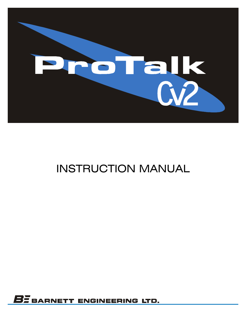 Barnett Engineering PRO TALK CV2 User Manual | 61 pages