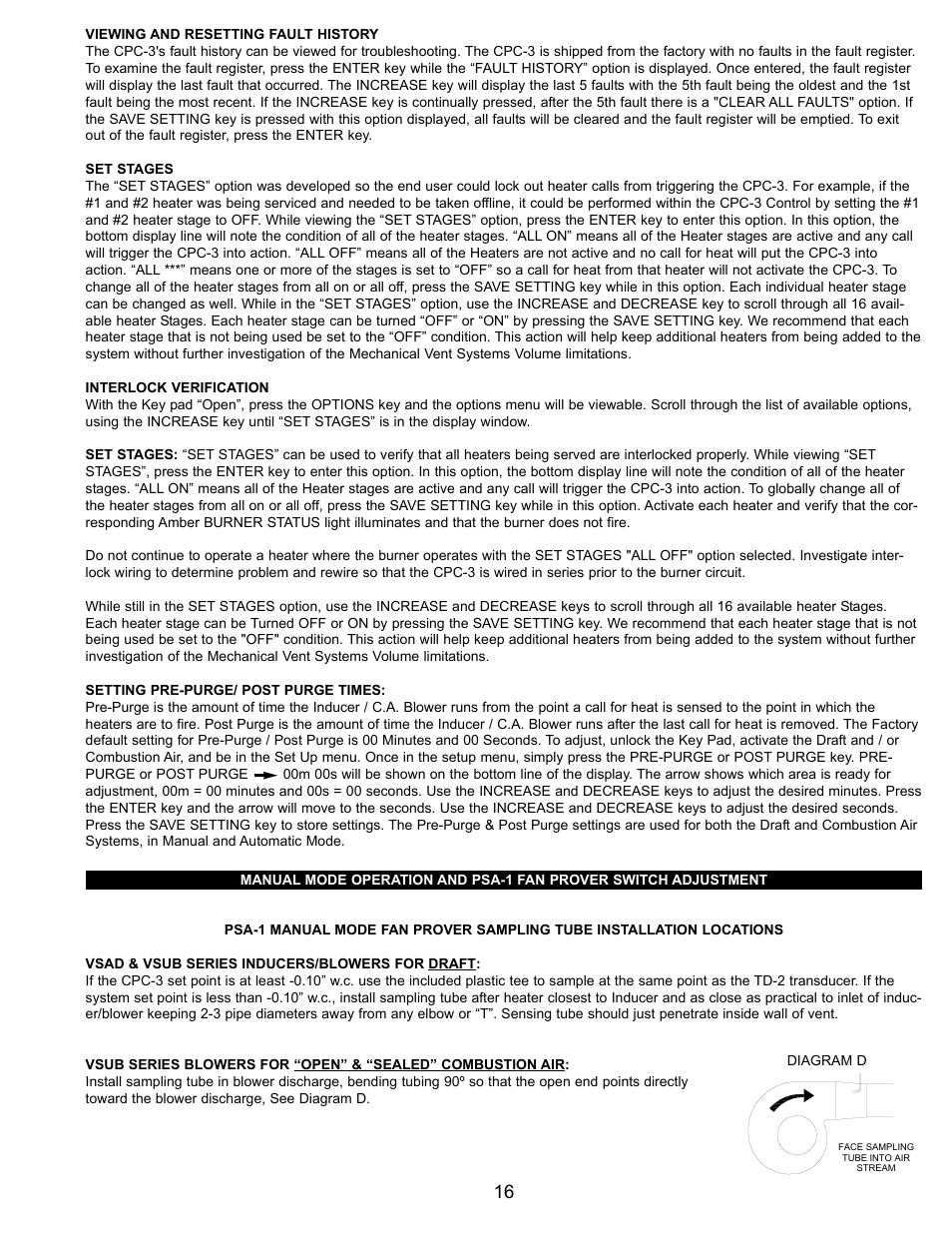 Tjernlund CPC-3 Constant Pressure Controller Startup Manual 8504125 User Manual | Page 17 / 18